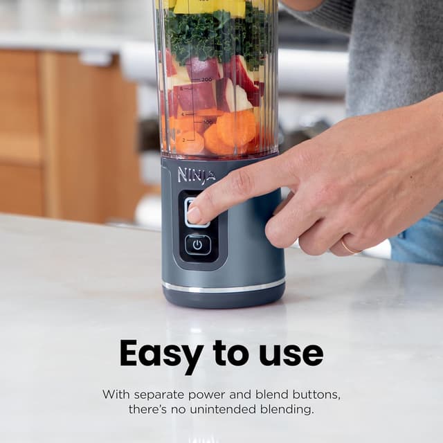 Detalle 2 de Ninja Blast BC151NV portable blender (18 oz) with leakproof sip lid and USB-C recharge