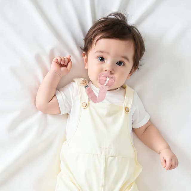 Thumbnail 6 de TYRY.HU 4-Pack Handmade Fabric Dummy Clip & Pacifier Chain Holder (Unisex, Fits Most Pacifiers)