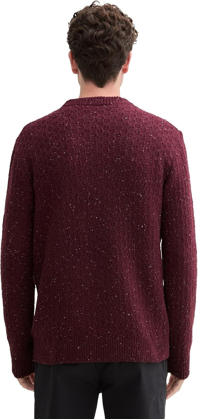 Detalle de TOM TAILOR Pullover da uomo: jersey a maniche lunghe comodo e versatile