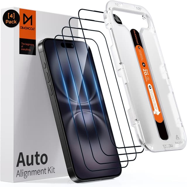 Imagen de DIMONCOAT 4-PACK Panzerglas für iPhone 16 6.1 Zoll en OfertitasTOP