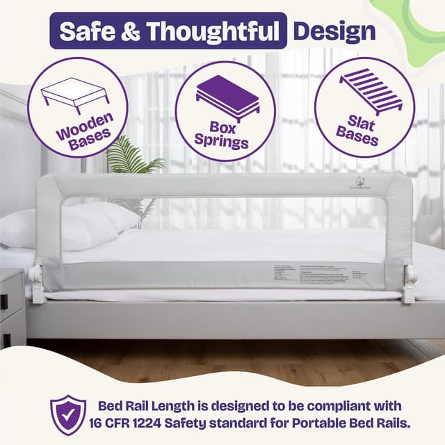 Thumbnail 6 de ComfyBumpy 1-Pack Toddler Bed Rail 55.5"