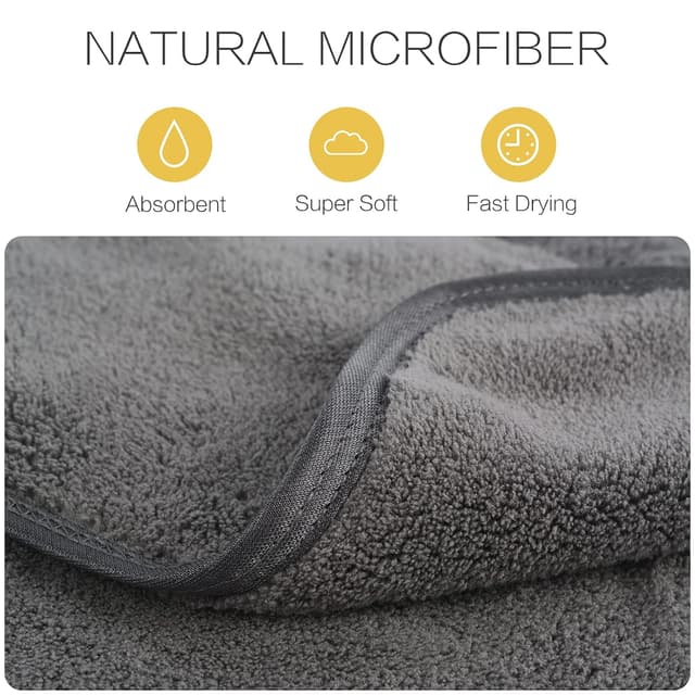 Thumbnail 6 de KinHwa Frottee-Waschlappen (6er-Set) zum Abschminken – grau, waschbar & fusselfrei