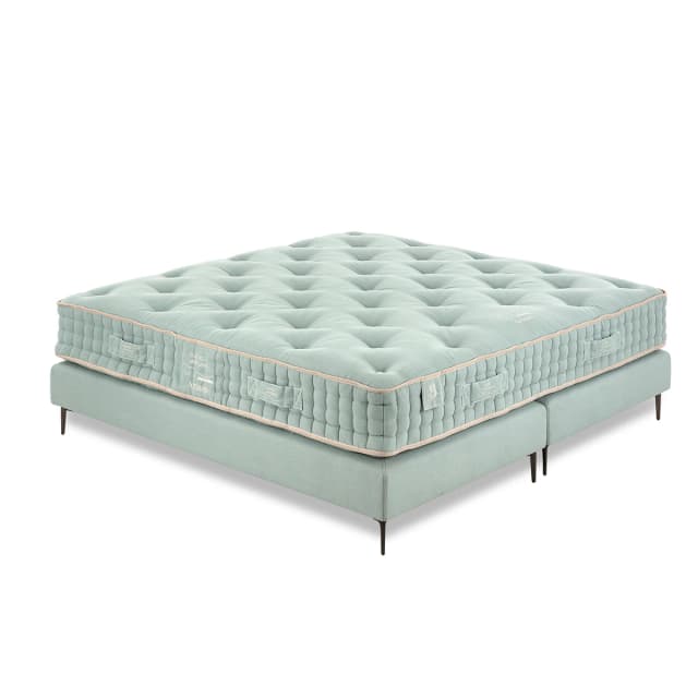 Detalle de Sueño Artesano Formentera colchón muelles ensacados firmeza firme-media + base tapizada