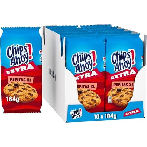 Imagen de Chips Ahoy Galletas Cookies Extra Pepitas XL — 10 cajas de 184 g 🍪 en OfertitasTOP