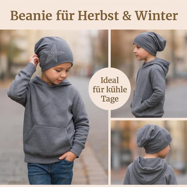 Thumbnail 5 de Miobo Slouch Beanie Mütze Baumwolle Strass