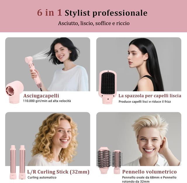 Detalle 2 de AraSyelon 6 in 1 Styler multifunzione per capelli, 32 mm