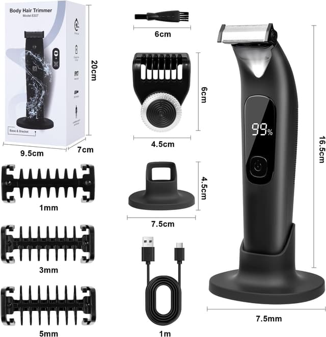 Thumbnail 6 de Carehabi Rasoio Intimo Uomo trimmer corpo IPX6 impermeabile