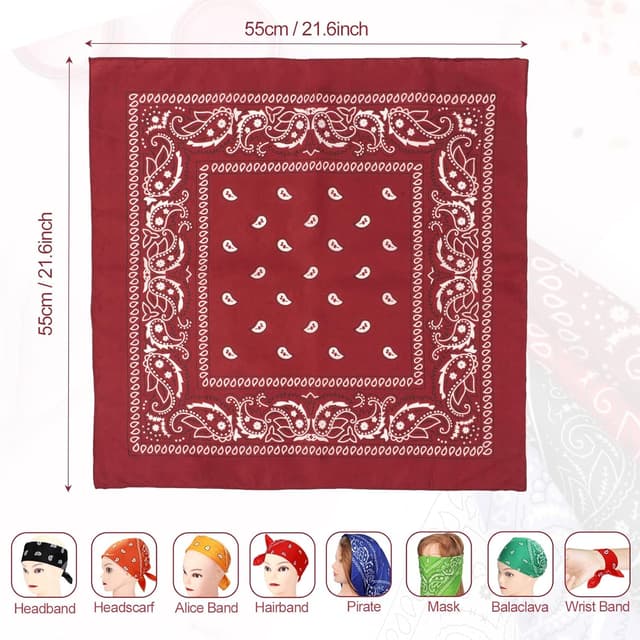 Thumbnail 3 de Vinuwu 12 Pack Bandana Paisley