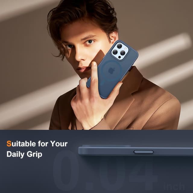 Thumbnail 6 de ORETECH Hülle für iPhone 14 Pro Max (6,7 Zoll) mit Mag-Safe, stoßfest & transluzenter Rückseite inkl. Schutzfolien