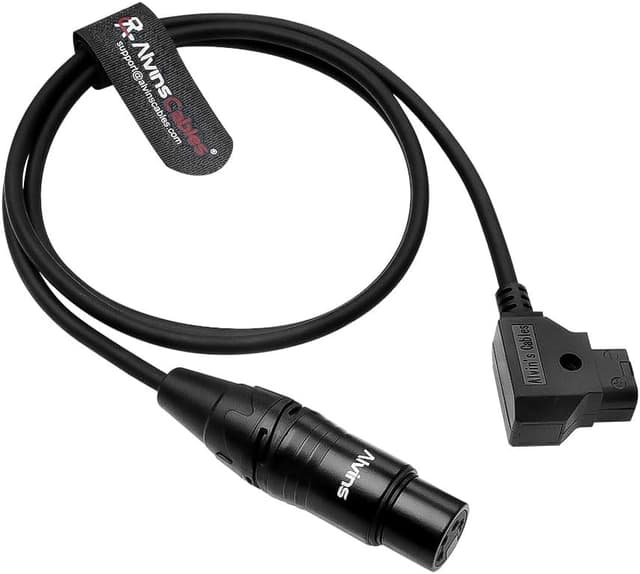 Detalle de Alvin's Cables XLR 4 Pin Female to D-Tap Coiled Power Cable for Practilite 602 & compatible camcorder/monitors