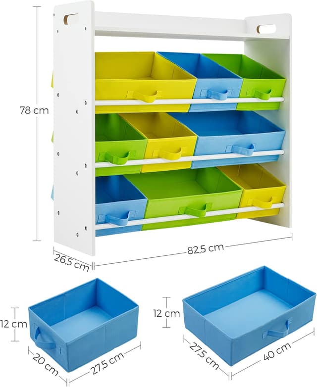 Thumbnail 2 de SONGMICS GKR31WT scaffale giocattoli 86×26,5×78 cm
