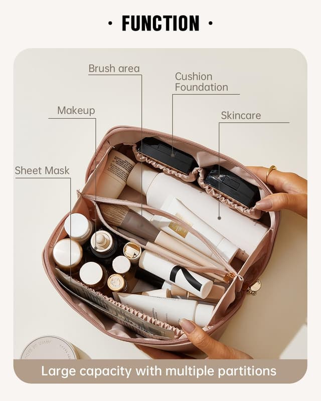 Detalle 2 de EACHY Travel Makeup Bag, 9.25-inch capacity