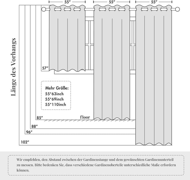 Thumbnail 2 de MIULEE Rideaux Occultant Vert Sauge 140x245cm