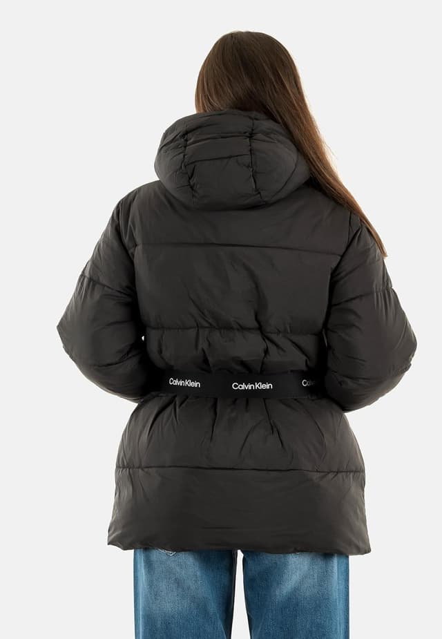 Detalle de Calvin Klein Women’s Belted Mid Weight Puffer Jacket