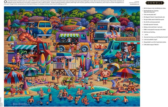 Detalle 1 de Buffalo Games Dowdle Shrimp Trucks 1000-Piece Jigsaw Puzzle (Finished Size 26.75 x 19.75)