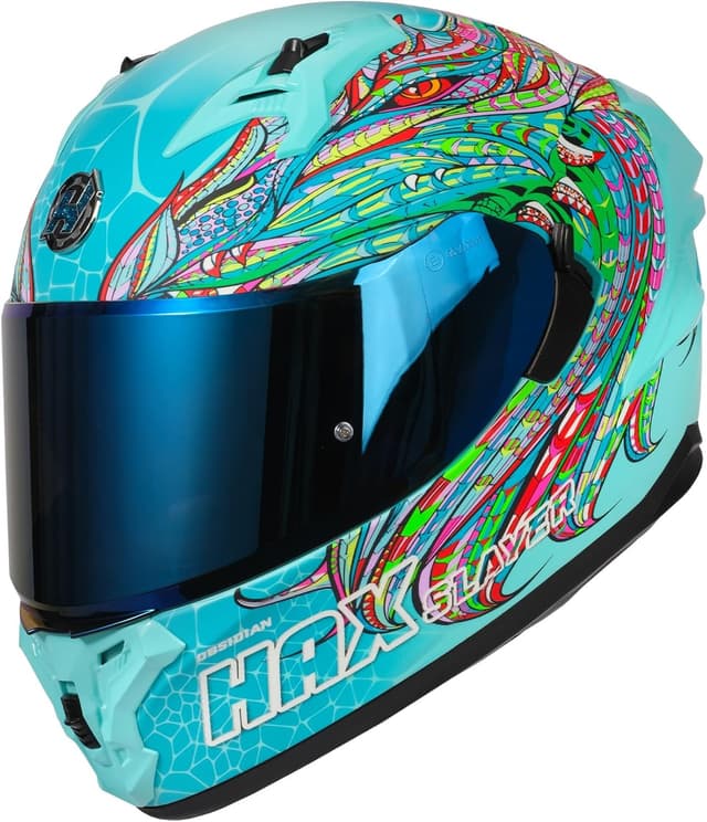 Detalle de HAX Obsidian Pro Full Face Dual Visor Adult Motorcycle Helmet (Pinlock Ready, DOT Approved) – Slyer AQA XL