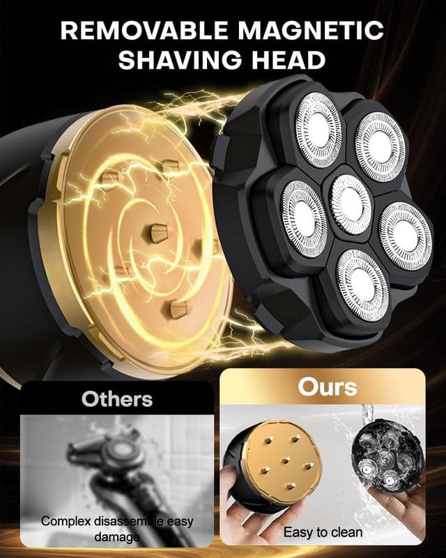 Detalle 2 de 6D Head Shaver for Men USB-C