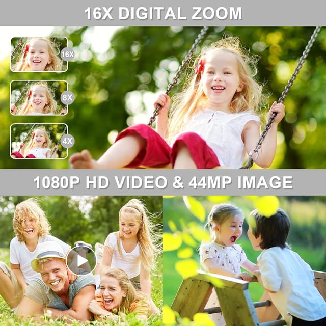 Detalle 2 de Digital Camera 1080P FHD 44MP 16X Zoom