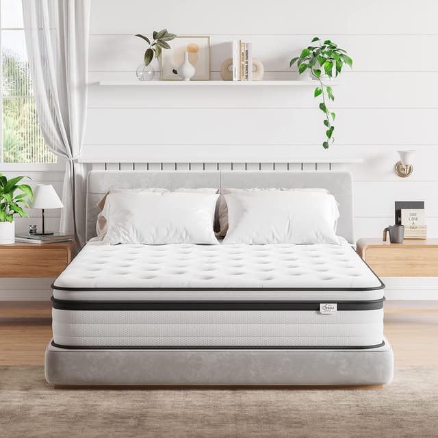 Detalle 2 de TeQsli Small Double Hybrid Mattress (4FT) – 120x190x27cm, medium firm gel memory foam & pocket springs