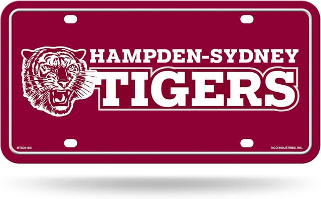 Detalle de Rico Industries NCAA Hampden-Sydney Tigers Metal Auto Tag (6" x 12")