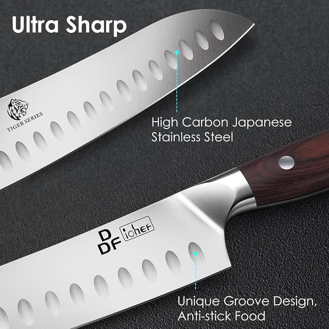 Detalle 2 de DDF iohEF Cuchillo Santoku 18 cm para chef 🍴
