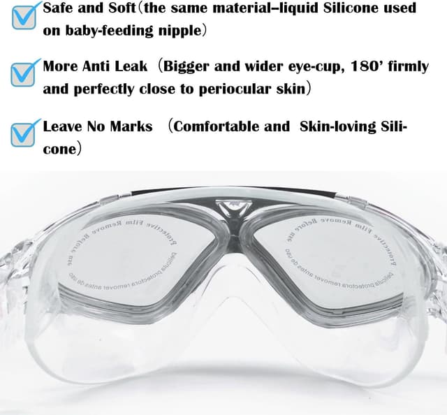 Detalle de Swimming Goggles for Adults and Kids – Anti-fog, leak-resistant UV protection clear-vision goggles