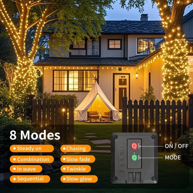 Thumbnail 3 de Hoteril Guirnaldas LED Solares para Exterior 🌟 17M 150 LEDs