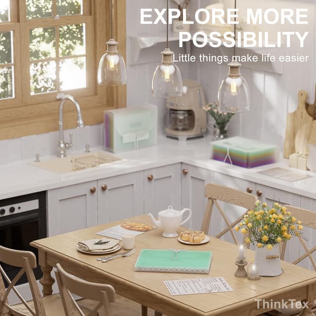 Detalle de ThinkTex Accordion File Organiser with 12 Pockets (Letter/A4) and Expandable Top & Bottom