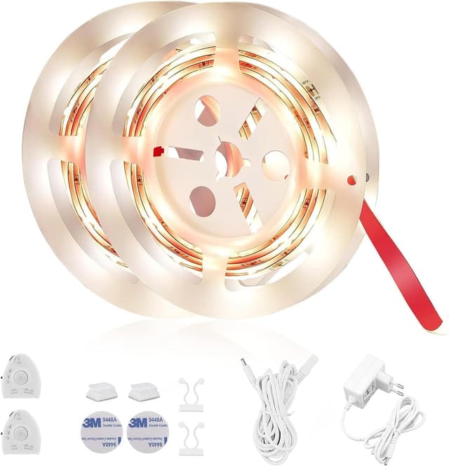 Detalle de LUXJET LED Bettlicht 2 Pack 2 m mit Sensor