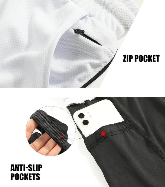 Detalle 1 de Comilaka 2 in 1 running shorts with phone pocket
