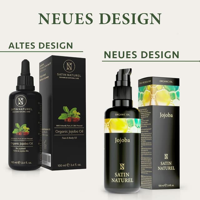 Detalle de Satin Naturel Bio Jojobaöl kaltgepresst (100% rein) – 100 ml als Gesichts- und Körperöl