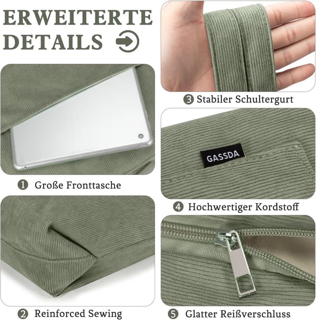 Thumbnail 4 de GASSDA Handtasche Shopper Tasche Groß 1A-Tote