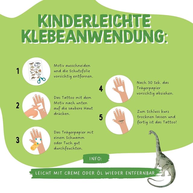 Thumbnail 3 de Papierdrachen Kindertattoos Set 27 Motive