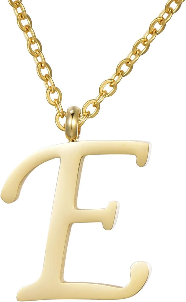 Detalle de Collana da donna Morella in acciaio inox oro con ciondolo lettera