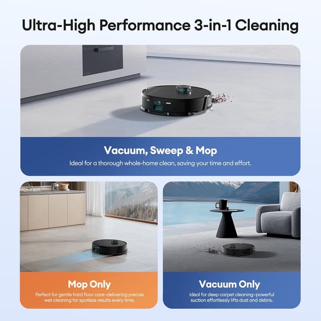 Thumbnail 6 de Ultenic T20 Pro robot vacuum 8000Pa LiDAR