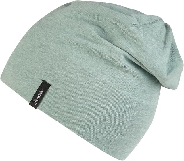 Detalle de Sterntaler OCS Beanie mit Umschlag – Bio-Melange-Singlejersey-Mütze mit Ohrenklappen (unisex) für Babys