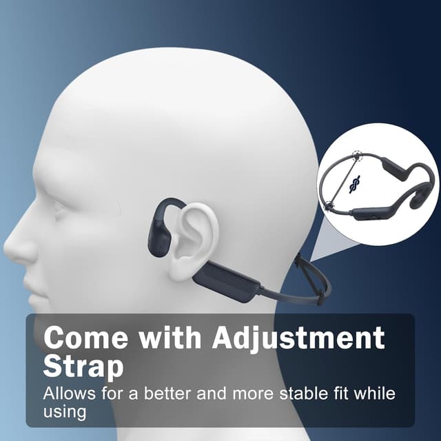 Detalle 2 de MARLALL LiteSurge Bone Conduction Swimming Headphones with 32GB MP3 and IP68 Waterproofing (Bluetooth 5.4) — Marathon-Grey