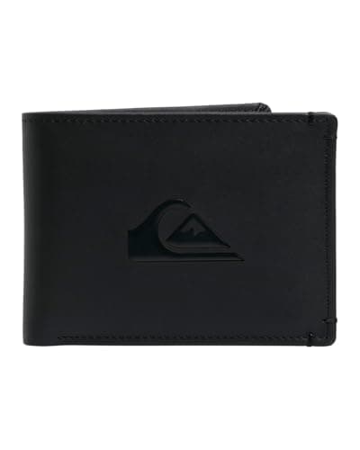 Imagen de Quiksilver Billetera plegable de cuero, negra 👝 en OfertitasTOP