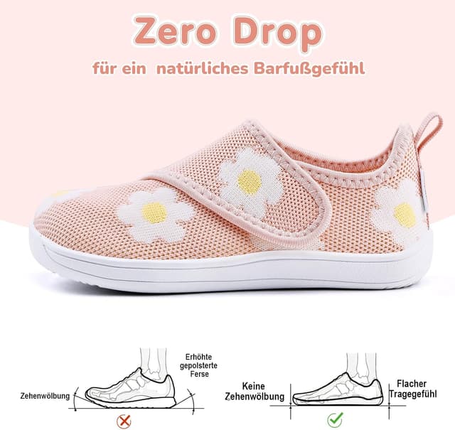 Detalle 2 de IceUnicorn Baby Barfußschuhe als Lauflernschuhe – breite Zehenführung, rutschfeste Sohle