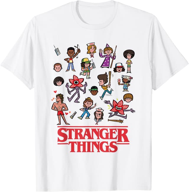 Imagen de Stranger Things Camiseta personajes cartoon en OfertitasTOP