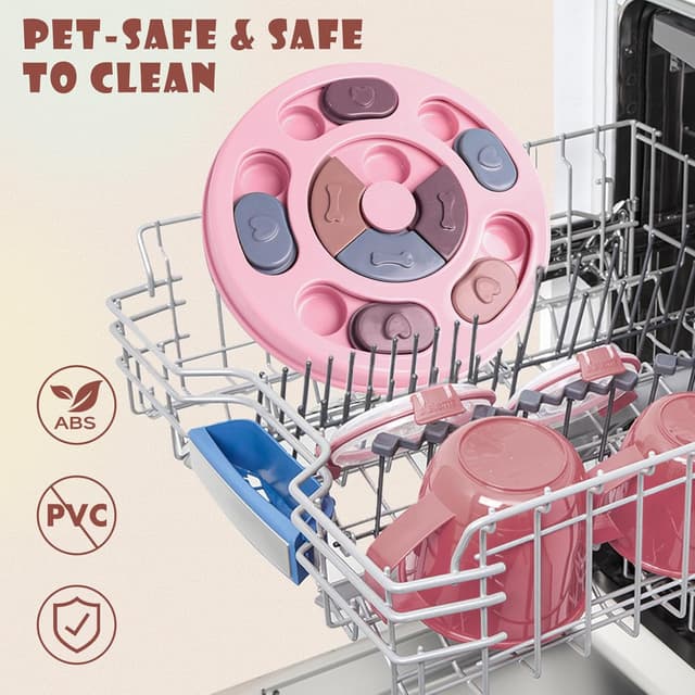 Detalle de TRIGRAND Giocattolo intelligente per cani con puzzle e alimentazione lenta (rosa)