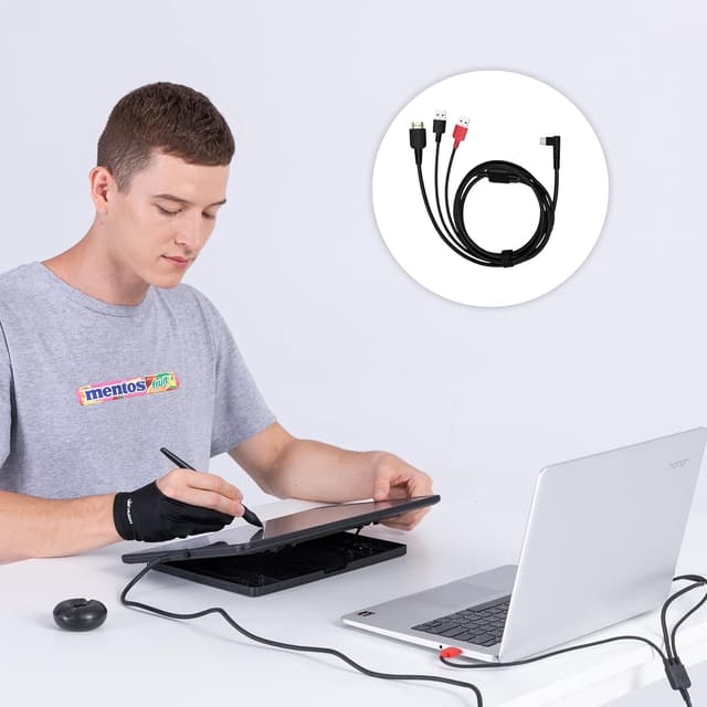 Thumbnail 6 de HUION CB05A 3-in-1 Cable Accessories for Kamvas 12/13/16 (2021)