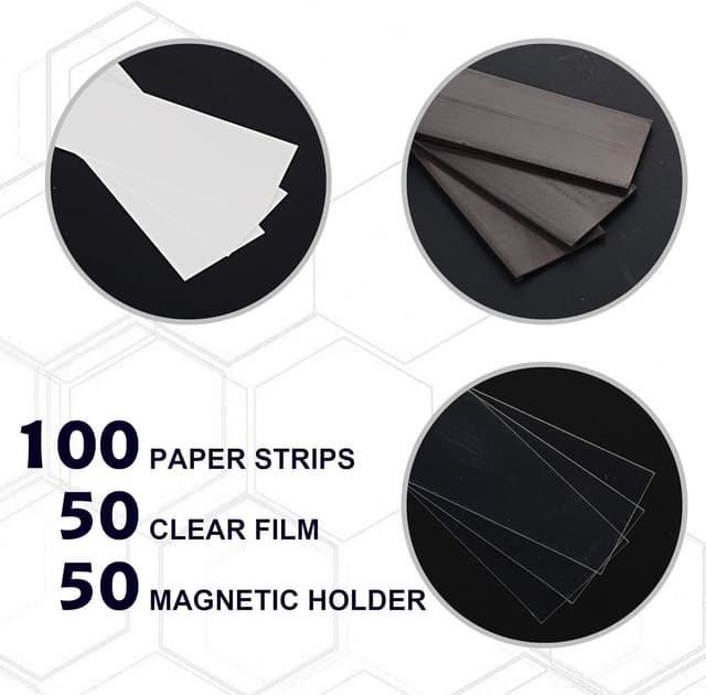 Detalle 2 de LLPT Magnetische Etikettenhalter (50 Stück) 25 x 50 mm – beschreibbare Magnet-Etiketten für Metallflächen