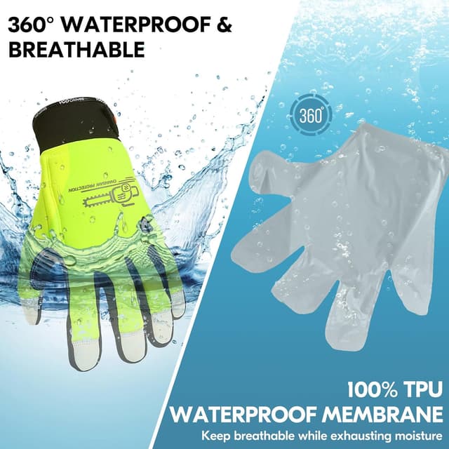 Thumbnail 2 de Vgo gants de tronçonneuse 12 couches, taille unique