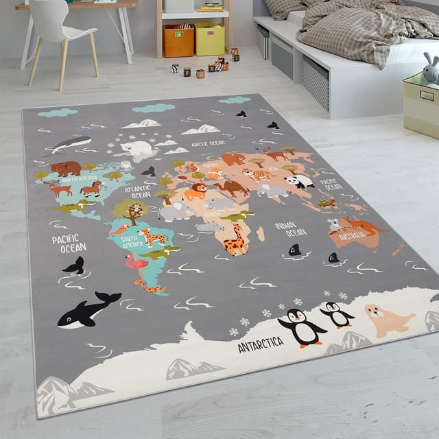 Thumbnail 6 de Paco Home Tapis Enfant Beige 80x150