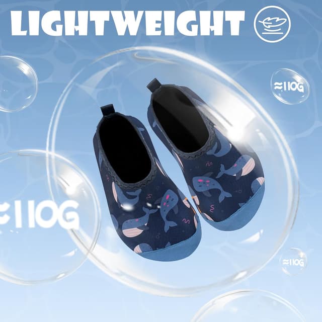 Detalle de WateLves Badeschuhe für Babys & Kinder (Gr. 14–31) – rutschhemmend, sockenartiger Sitz für Strand und Wasser