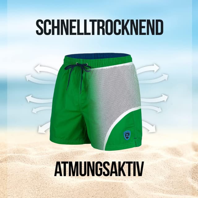 Detalle de Zagano Herren-Badehose mit 8–15 cm Stretch