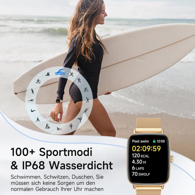 Thumbnail 3 de aeac Smartwatch Damen 1,85" HD