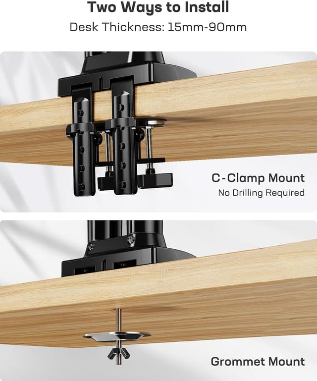 Thumbnail 5 de HUANUO Soporte Monitor Doble Brazo ⏏️ 13-32" VESA 360°