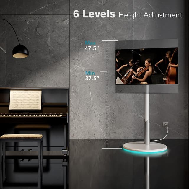 Detalle de LLDEPLL Floor Mobile TV Stand 65" TV Cart